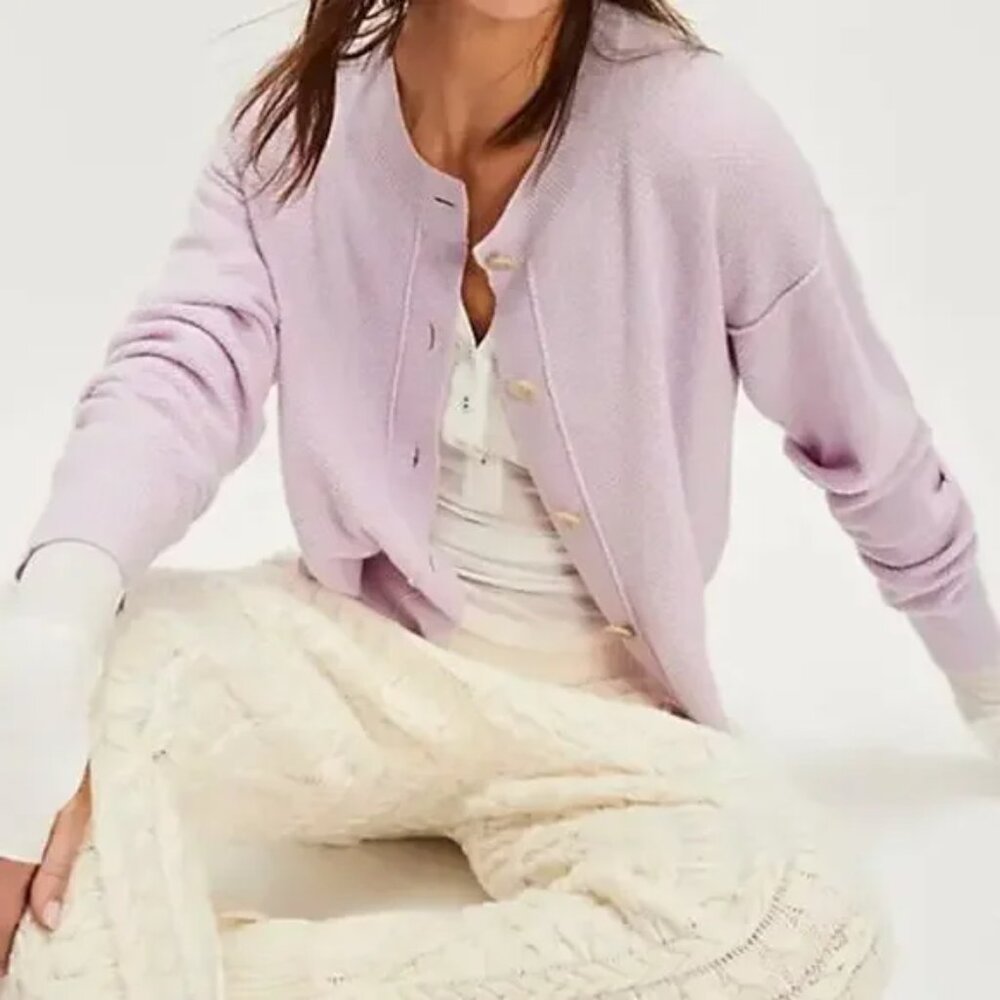Free People Lavender Cardigan - Picture 2 of 11